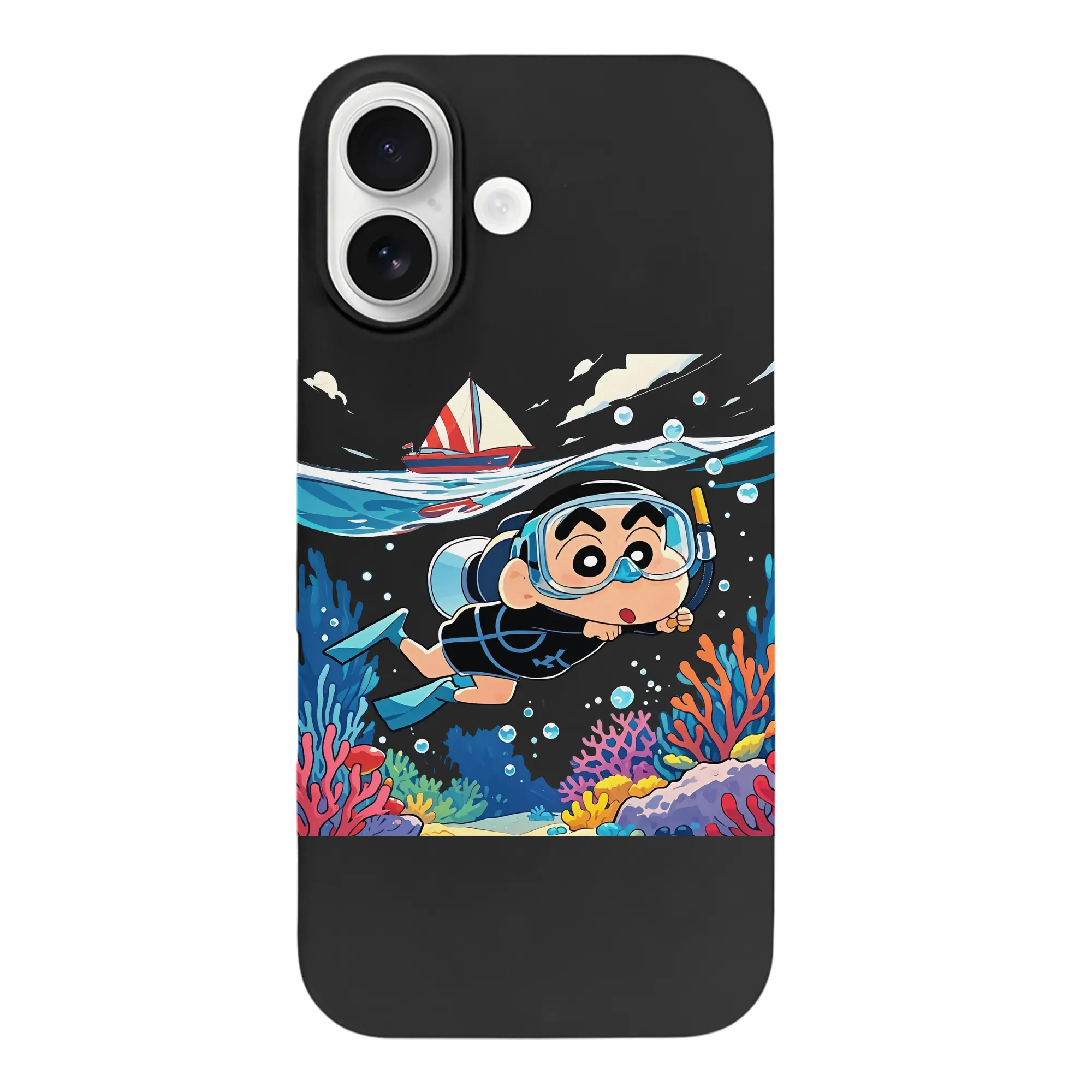 クレヨンしんちゃん グッズ 野原 しんのすけ - iPhone 17 シリーズ シリコンケース 薄型 耐衝撃 指紋防止 ソフトタッチカバー 精密フィット 傷防止 保護ケース iPhone 17/17 Air/17 Pro/17 Pro Max 対応